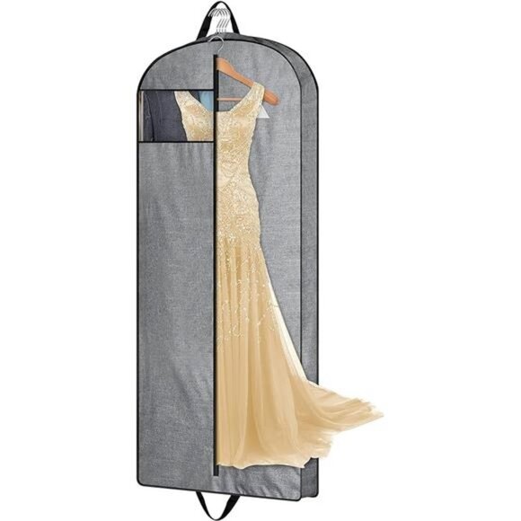 60" Heavy Duty Long Garment Bags for Travel Monogrammed Dress Bag Waterproof - Picture 7 of 7